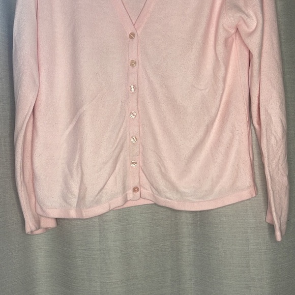 Yarnworks Sweater Attached Twin Set Cardigan Pink - Picture 4 of 5